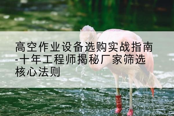 桐乡剪叉式升降机厂家-高空作业设备选购实战指南-十年工程师揭秘厂家筛选核心法则